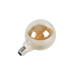 Set van 5 E27 3-staps dimbare LED lamp G95 goud glas 5W 380 lm 2200K