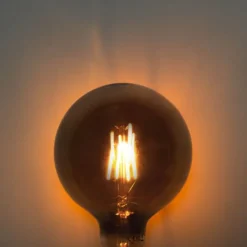 Set van 5 E27 3-staps dimbare LED lampen smoke G125 4W 150 lm 1900K