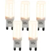 Set van 5 G9 dimbare LED lampen 3W 280 lm 2700K
