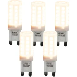 Set van 5 G9 dimbare LED lampen 3W 280 lm 2700K