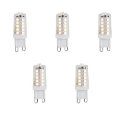Set van 5 G9 dimbare LED lampen 1.2W 100 lm 2700K