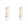 Set van 2 G9 dimbare LED lampen 5.5W 500 lm 2700K