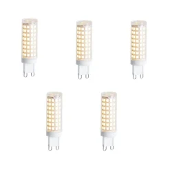 Set van 5 G9 dimbare LED lampen 5.5W 500 lm 2700K