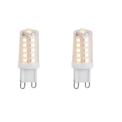 Set van 2 G9 dimbare LED lampen 3.2W 250 lm 2200K