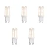 Set van 5 G9 dimbare LED lampen opaal 3W 250 lm 2700K
