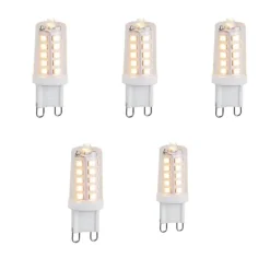Set van 5 G9 dimbare LED lampen 3.2W 250 lm 2200K