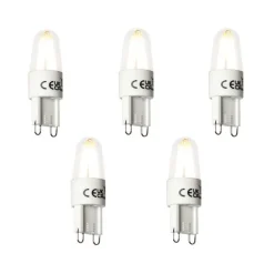 Set van 5 G9 LED filament lamp 1,8W 170 lm 2300K