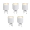 Set van 5 G9 24mm dimbare LED lampen 3W 300 lm 2700K
