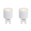 Set van 2 G9 24mm LED lampen 3W 300 lm 2700K