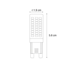 Set van 2 G9 3-staps dimbare LED lampen opaal 4.5W 500 lm 4000K