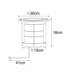 Set van 6 grondspot staal AR111 verstelbaar IP65 - Delux Honey
