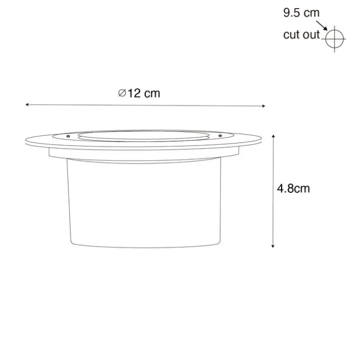 Set van 6 grondspots staal incl. LED IP65 Solar - Terry