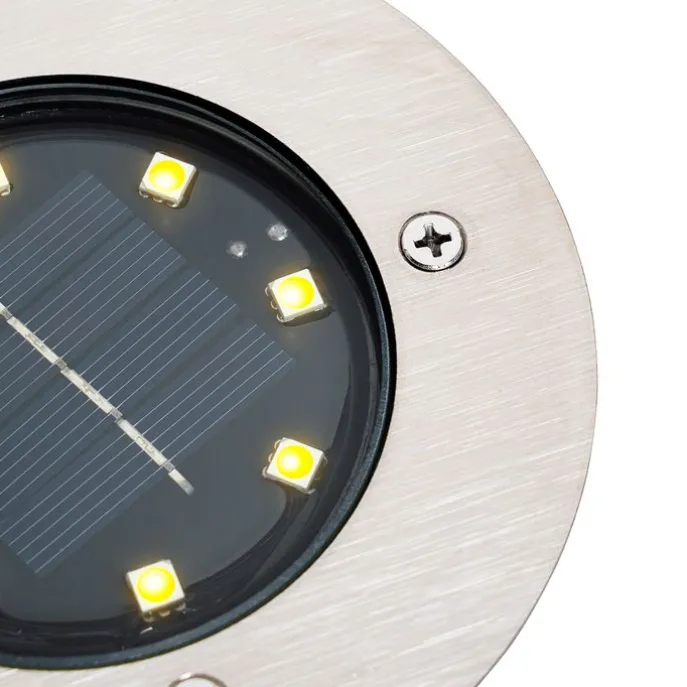 Set van 6 grondspots staal incl. LED IP65 Solar - Terry