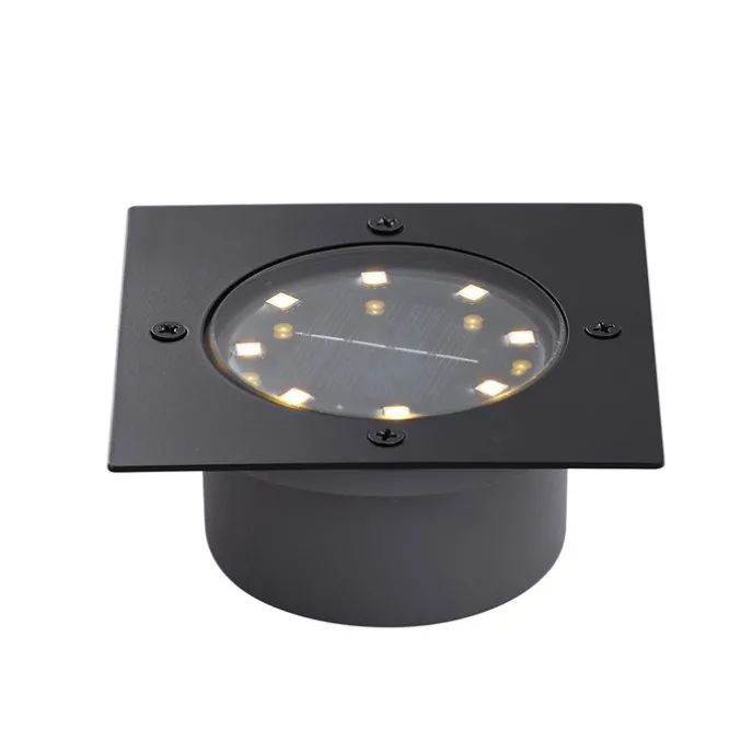 Set van 6 grondspots zwart vierkant incl. LED IP65 solar - Terry