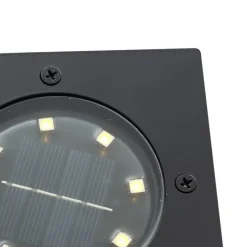 Set van 6 grondspots zwart vierkant incl. LED IP65 solar - Terry