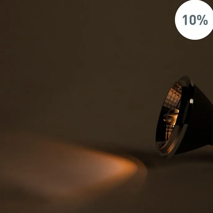 Set van 5 GU10 dim to warm LED lampen AR70 6W 2000K-3000K