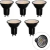 Set van 5 GU10 dimbare LED lampen 50mm honey rate 6W 400 lm 3000K