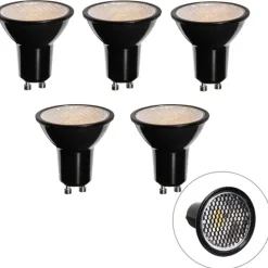 Set van 5 GU10 dimbare LED lampen 50mm honey rate 6W 400 lm 3000K