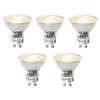 Set van 5 GU10 dimbare LED lampen 7W 600 lm 2700K