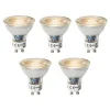 Set van 5 GU10 dimbare LED lamp 3W 200 lm 2700K