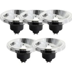Set van 5 GU10 dimbare LED lamp 111mm 10,5W 770 lm 4000K