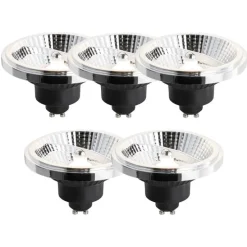 Set van 5 GU10 dimbare LED lamp 111mm 10,5W 770 lm 3000K