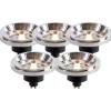 Set van 5 GU10 dimbare LED lampen AR111 11W 810 lm 2700K