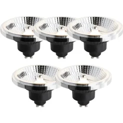 Set van 5 GU10 dimbare LED lamp 111mm 10,5W 770 lm 2700K