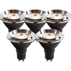 Set van 5 GU10 LED lamp AR70 6W 475 lm 3000K