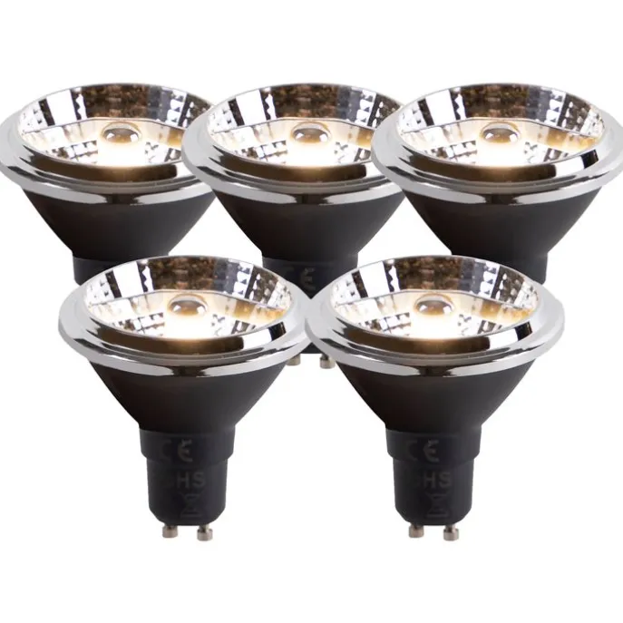 Set van 5 GU10 LED lamp AR70 6W 475 lm 3000K