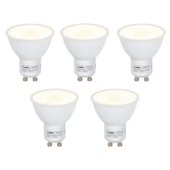 Set van 5 GU10 LED lamp schemersensor 5W 380 lm 2700K