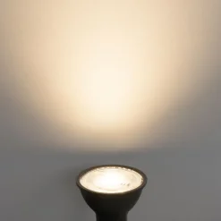 Set van 5 GU10 LED lamp zwart 7W 610 lm 3000K