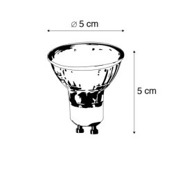 Set van 5 GU10 LED lampen COB 3,5W 330 lm 3000K