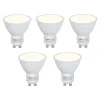 Set van 5 GU10 LED lampschemersensor 5W 380 lm 3000K