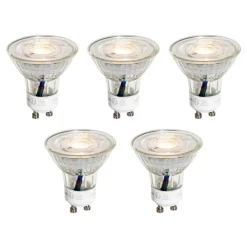Set van 5 GU10 50mm LED lampen helder 3W 230 lm 2700K