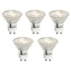 Set van 5 GU10 50mm 3-staps dimbaar in Kelvin LED lampen helder 4.9W 450 lm 2000-2700K