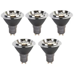 Set van 5 GU10 3-staps dim to warm LED lamp AR70 6W 320 lm 2000-3000K
