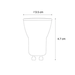 Set van 5 GU10 3-staps dimbaar LED lampen 35mm 4W 200 lm 2200K