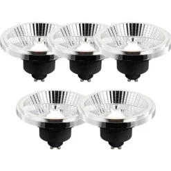 Set van 5 GU10 3-staps dimbaar in Kelvin LED lampen AR111 10W 800 lm 2700 - 3700K