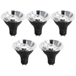 Set van 5 GU10 3-staps dimbaar LED lamp 70mm 6.5W 600 lm 2700K