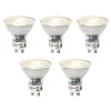 Set van 5 GU10 3-staps dimbaar LED lampen 7W 600 lm 2700K