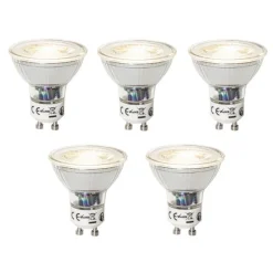 Set van 5 GU10 3-staps dimbaar LED lampen 7W 600 lm 2700K