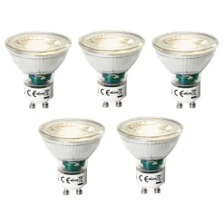 Set van 5 GU10 3-staps dimbare LED lampen 7W 600 lm 3000K