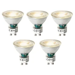 Set van 5 GU10 3-staps dimbare LED lampen 7W 600 lm 2700K