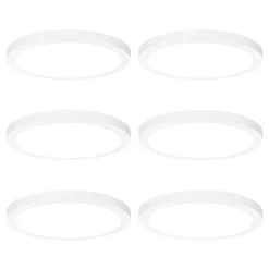 Set van 6 In- of opbouwspot wit 30 cm incl. LED 3 staps dim to warm - Trans