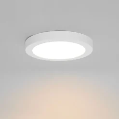 Set van 6 In- of opbouwspot wit 18 cm incl. LED 3 staps dim to warm - Trans