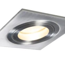 Set van 6 Inbouwspot staal kantelbaar - Lock 1