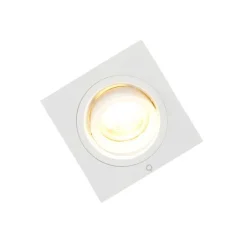 Set van 6 Inbouwspot vierkant wit draai- en kantelbaar - Chuck