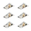 Set van 6 Inbouwspot wit AR111 verstelbaar 2-lichts - Oneon
