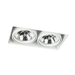 Set van 6 Inbouwspot wit draai- en kantelbaar AR111 Trimless 2-lichts - Oneon